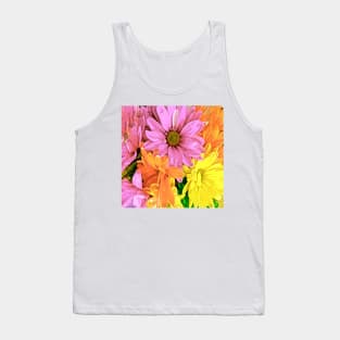 Gerber Daisy Floral Pattern Tank Top